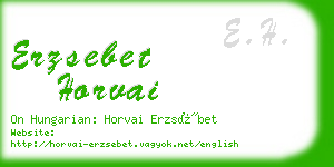 erzsebet horvai business card